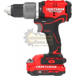 KIT ROTOMARTILLO INALAMBRICO BRUSHLESS DE 1/2 PULG 20V CRAFTSMAN CMCD732D2              