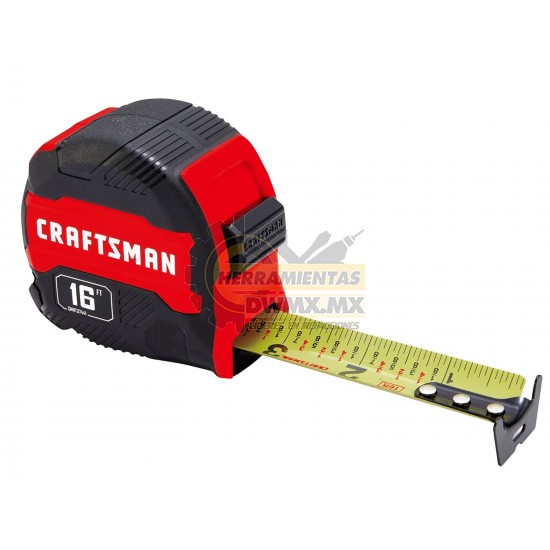 CINTA METRICA COMPACTA DE FACIL AGARRE,16 PIES CRAFTSMAN CMHT37441S                   