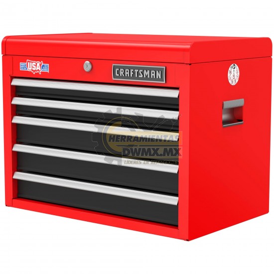 CAJA DE METAL CON 5 CAJONES PARA HERRAMIENTAS CRAFTSMAN CMST98263RB                  